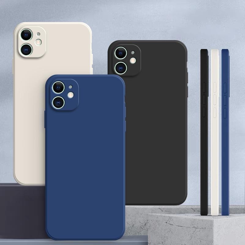 Capinha iPhone 11 , Cor Sólida 12 Protetora De silicone anti-Queda De Lisa Simples YT em Oferta na Shopee