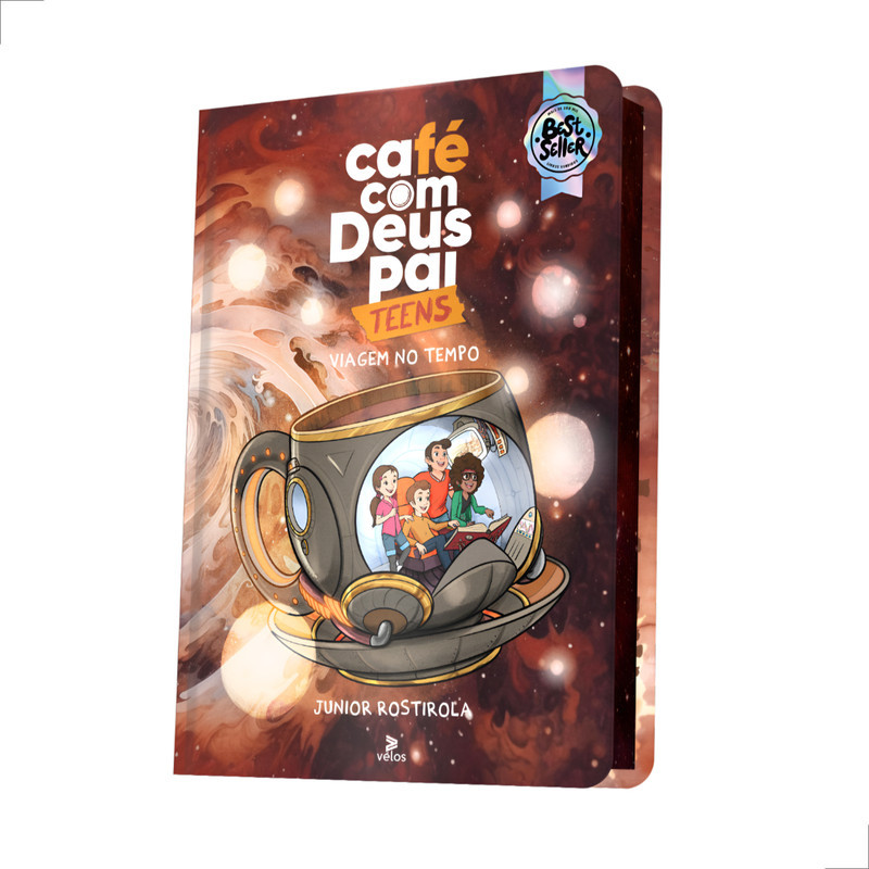Café com Deus Pai Teens 2025 Livro Devocional Viagem no Tempo Junior Rostirola