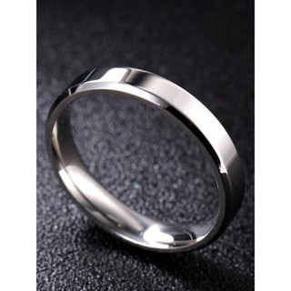 1 Peça Aliança Prata De Casamento Correção de Numeração Chanfrada Anel De Noivado Aço Inoxidável Compromisso Prateado em Oferta na Shopee