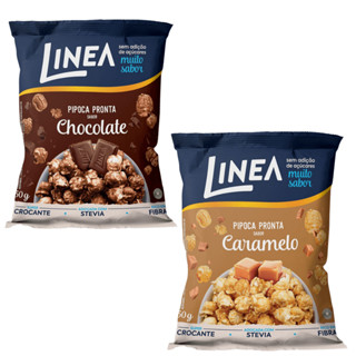 Kit 6 Pipoca Pronta Zero Açúcar 50g Sabores - Linea em Oferta na Shopee