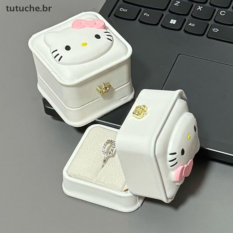 TU 2024 Nova Caixa De Armazenamento De Anel De Confissão Jóias De Veludo Branco Presente Namorada Meninas Favorito BR