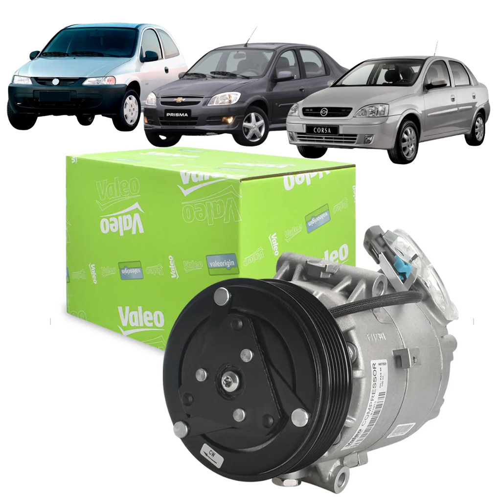 COMPRESSOR VALEO GM CELTA PRISMA CORSA CLASSIC 2002 A 2011 (812613) em Oferta na Shopee