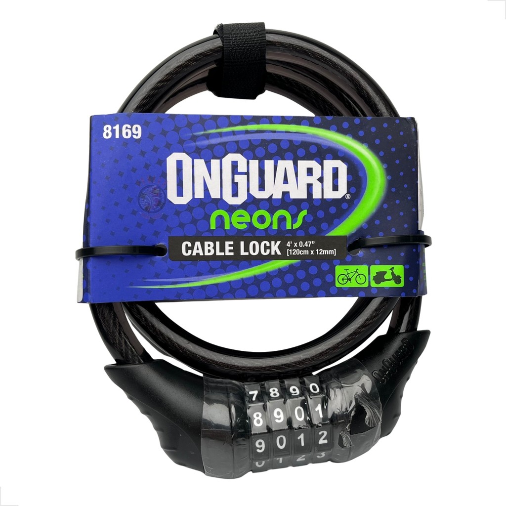 CADEADO ONGUARD NEON 8169 C/ SEGREDO 120CM X 12MM - PRETO