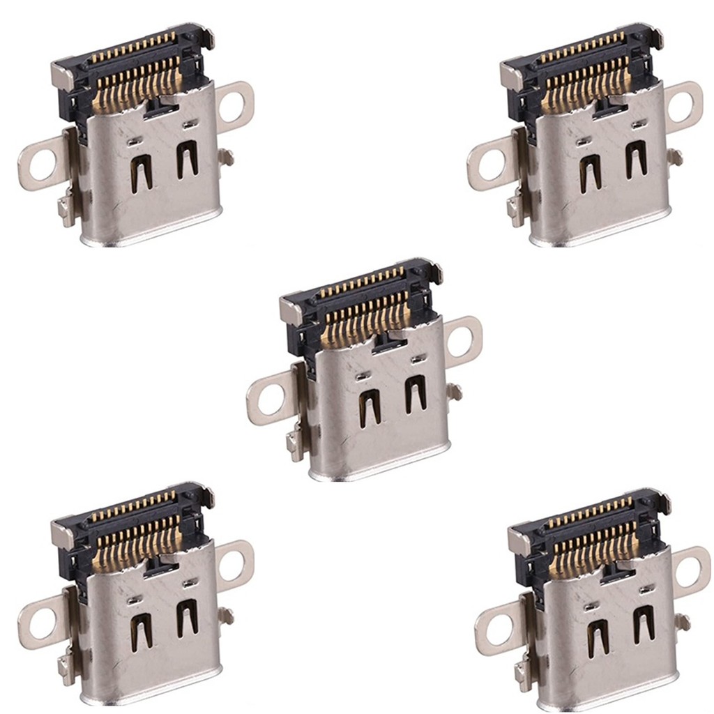 Kit 5 Conector Carga Tipo C Reparo Para Nintendo Switch Padrão