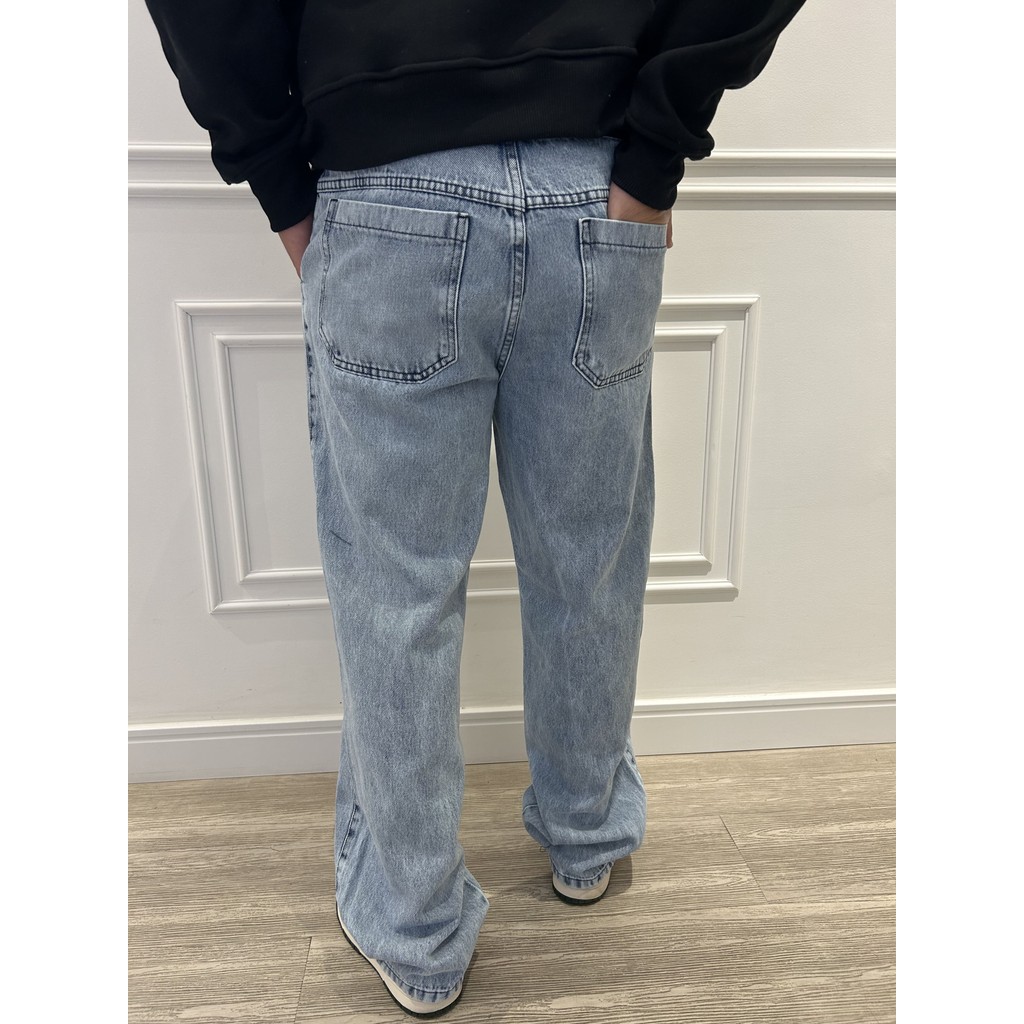 Calça Jeans Reta Cargo Baggy Masculina Balão Larga Carpenter — imagem 2 de 2