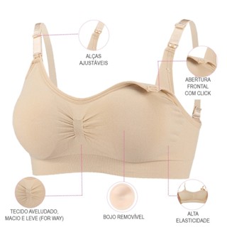 Sutia Amamentação Reforçado Lingerie Roupa Maternidade Renda Sem Bojo Gestante Pós Parto em Oferta na Shopee