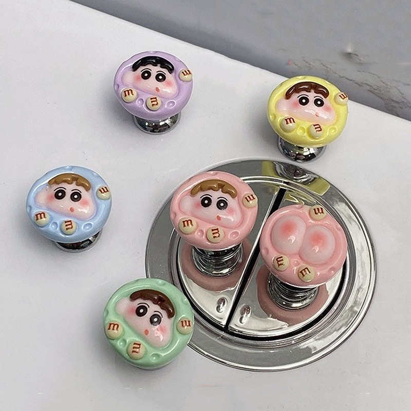 [prosperityus] 1 Peça Botão Redondo De Descarga Para Vaso Sanitário Decoração De Banheiro [BR]-&