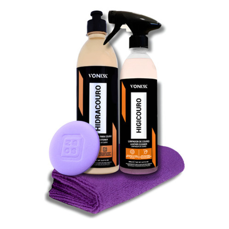 Kit Limpeza E Hidratação De Couro Vonixx - Limpa E Hidrata em Oferta na Shopee