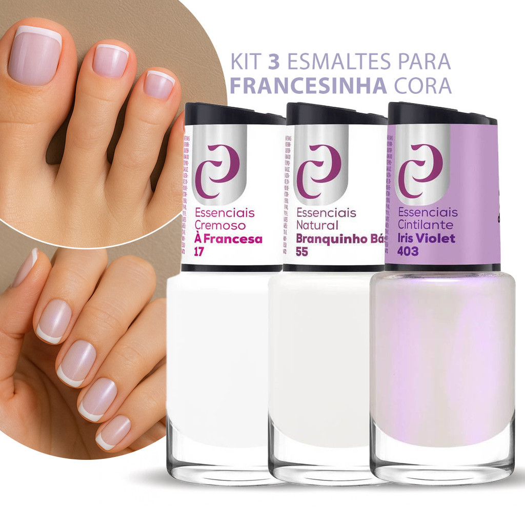 Kit Francesinha 3 Esmaltes Cora - 10ml