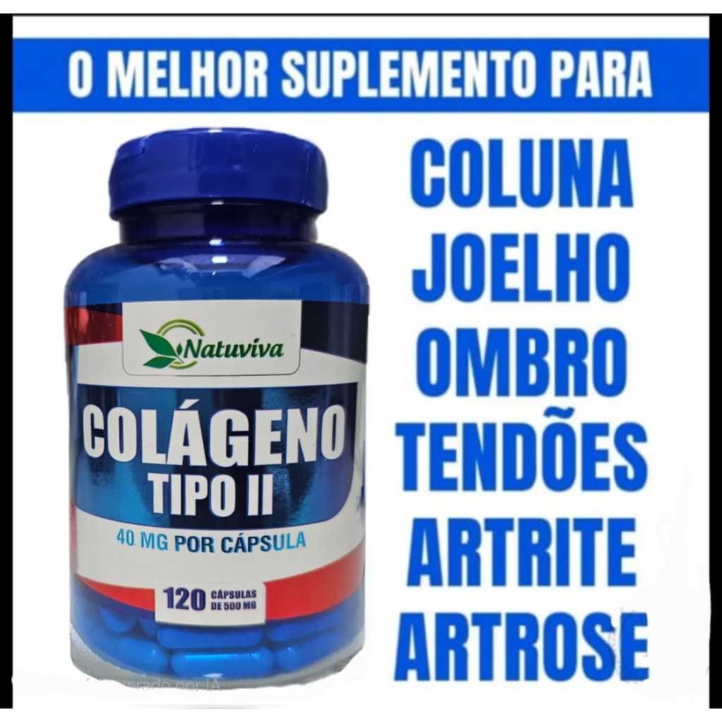 Colágeno Tipo 2 - 120 Cápsulas 100% Natural