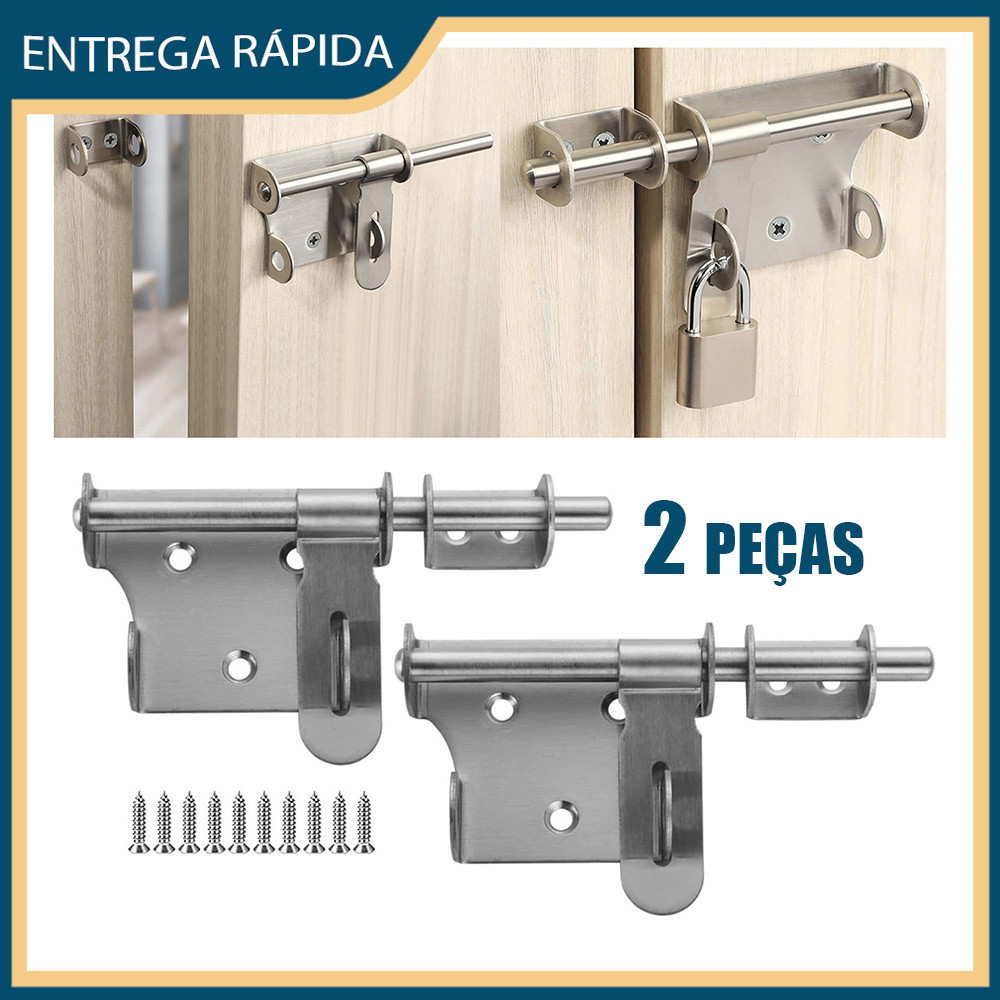 2x trinco de aço inoxidável 201 para fechadura de porta antirroubo trinco de fechadura de porta trinco de cadeado