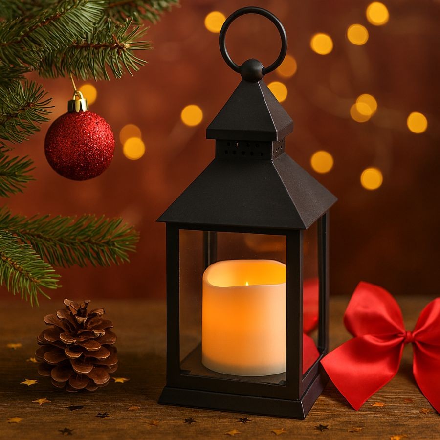 Decoração Luminária Lamparina Enfeite Natalino Natal