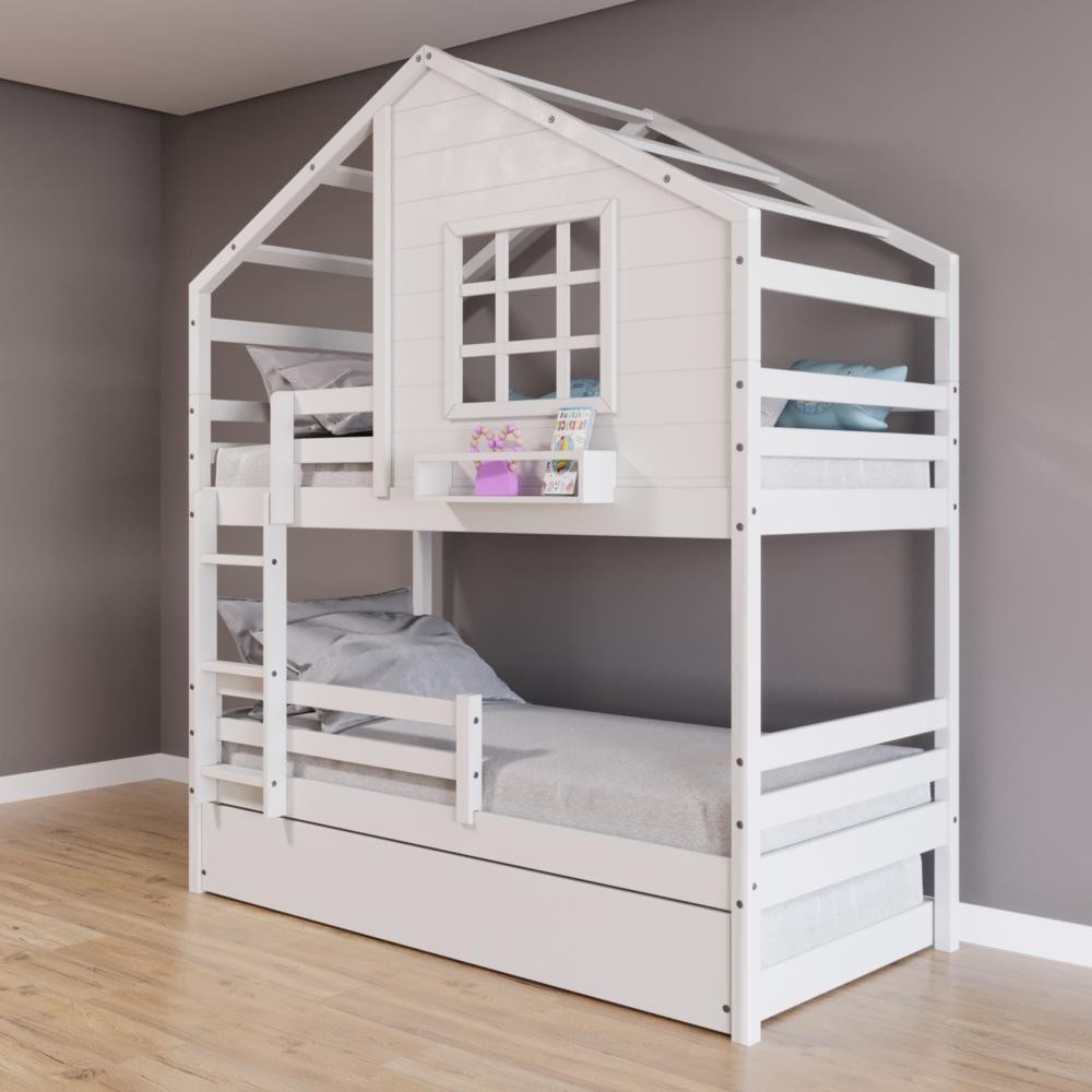 Treliche Casinha Janela Grade Proteção Madeira Branco em Oferta na Shopee