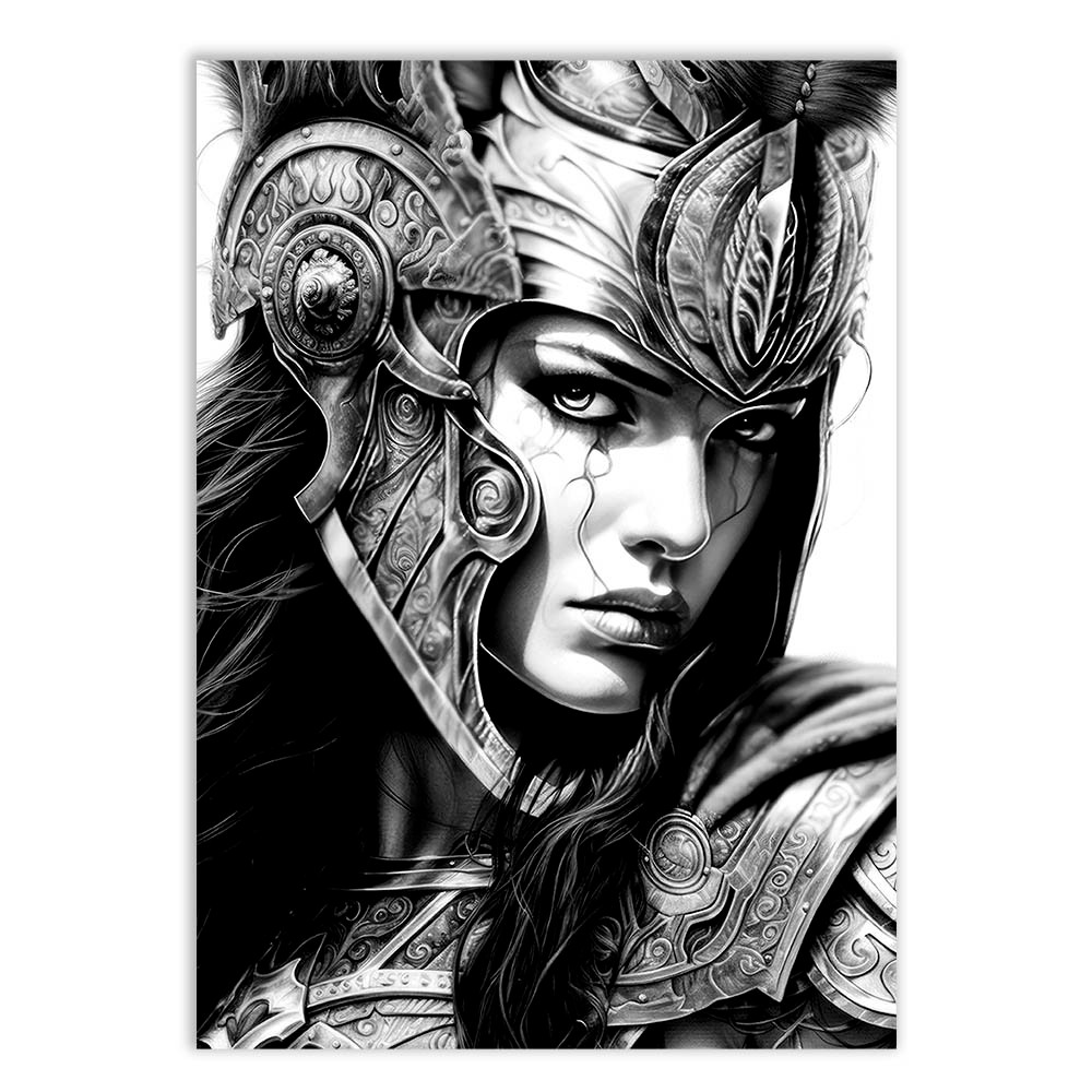 Placa Quadro Decorativo Deusa Da Guerra Mitologia Grega Romana Decoração Poster Quarto Sala