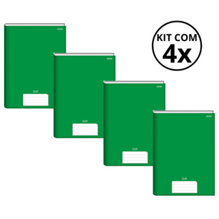 Kit Com 4 Caderno Brochura 96 Fls Pautado Capa Dura - Stiff KITS:KIT 04 em Oferta na Shopee