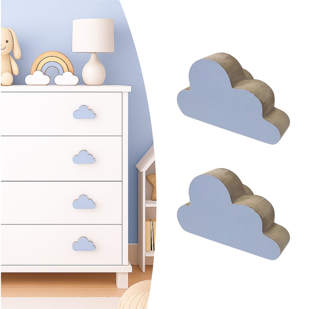 2 Puxadores Nuvem Céu Infantil Gaveta Móveis Cômoda Armário em Oferta na Shopee