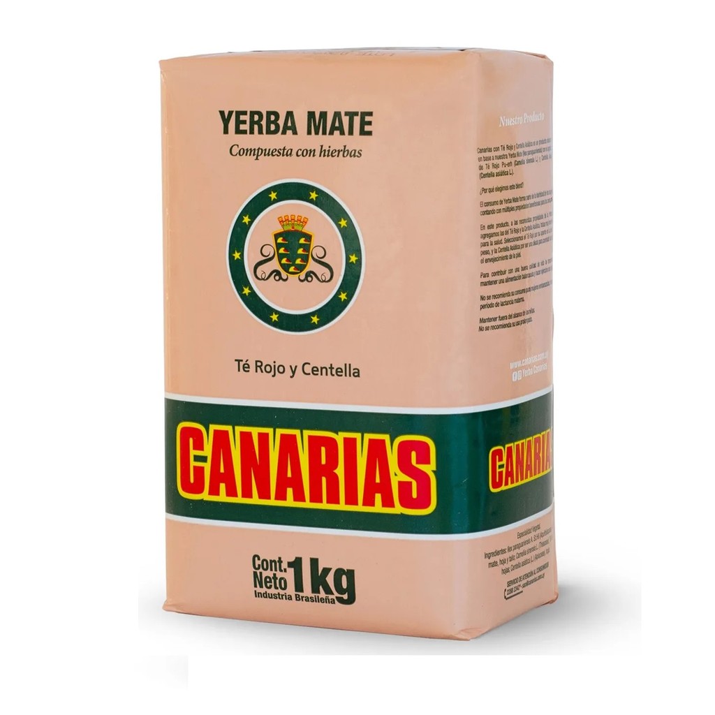 Erva mate Chimarrão CANARIAS VERMELHA CENTELLA 500g