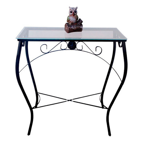 Aparador Colonial com Tampo de Vidro – Mesa Decorativa para Sala, Hall de Entrada e Corredor | Aparador Luxo Clássico