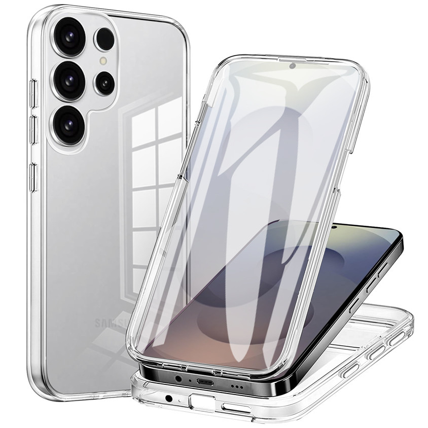 360 Protetor De Tela De Corpo Inteiro Caso Transparente Para Samsung Galaxy S25 Ultra S24 S23 S22 A56 A16 A15 A14 A55 A5
