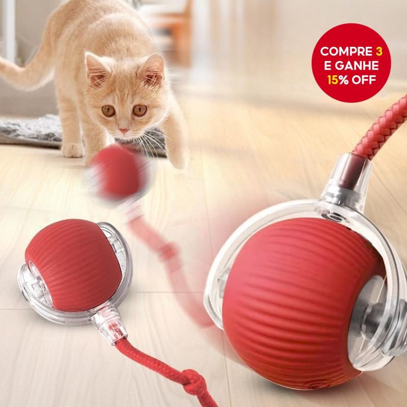 Bola Interativa Automática Para Gatos KittyFrolic , Brinquedo De Treinamento Elétrico Com ...