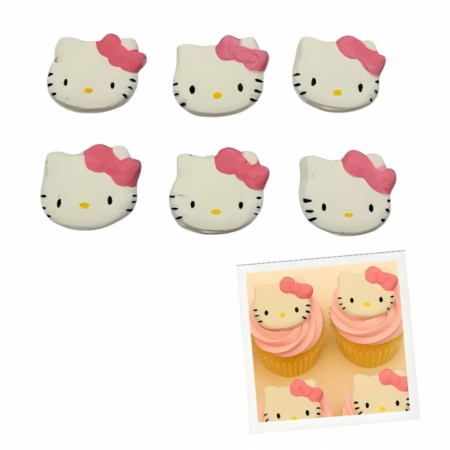 Confeito de Açúcar - Hello Kitty - 6 unidades - Abelha Confeiteira - Rizzo em Oferta na Shopee
