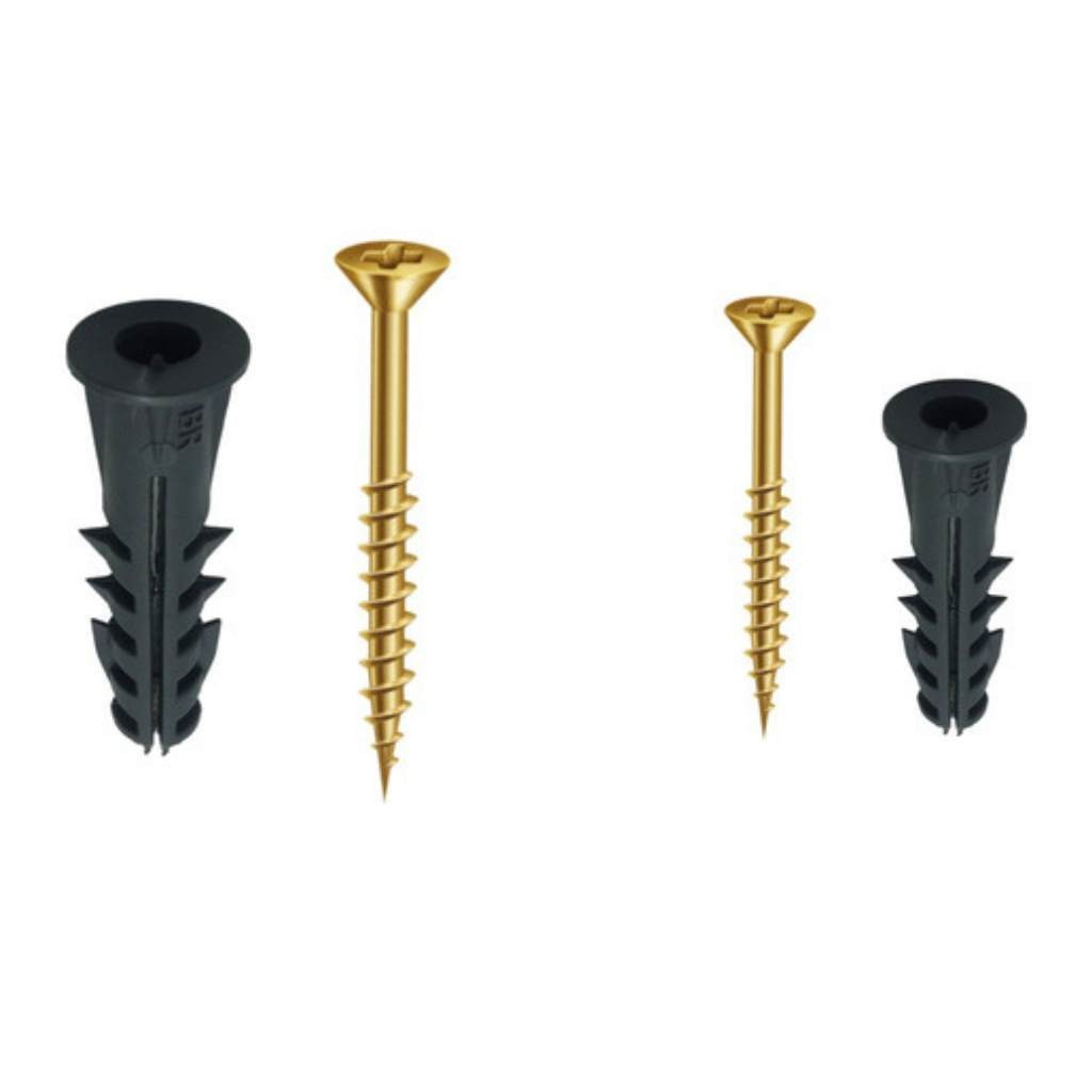 Kit de Buchas 6mm E 8mm Com Aba Anel + Parafusos 4x40mm e 5x50mm 50 unidades De Cada