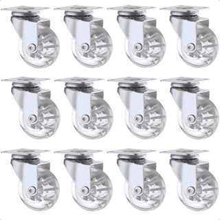 Kit 12 Rodizio Giratório 50mm Rodinha Silicone Gel Sem Trava em Oferta na Shopee