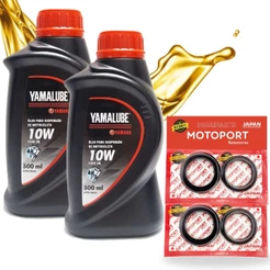 Kit Óleo da Bengala Fz25 250 / Mt 03 2016-2019 / Mt 07 / Mt 09 Yamalube 10w + Retentores e Guarda Pó