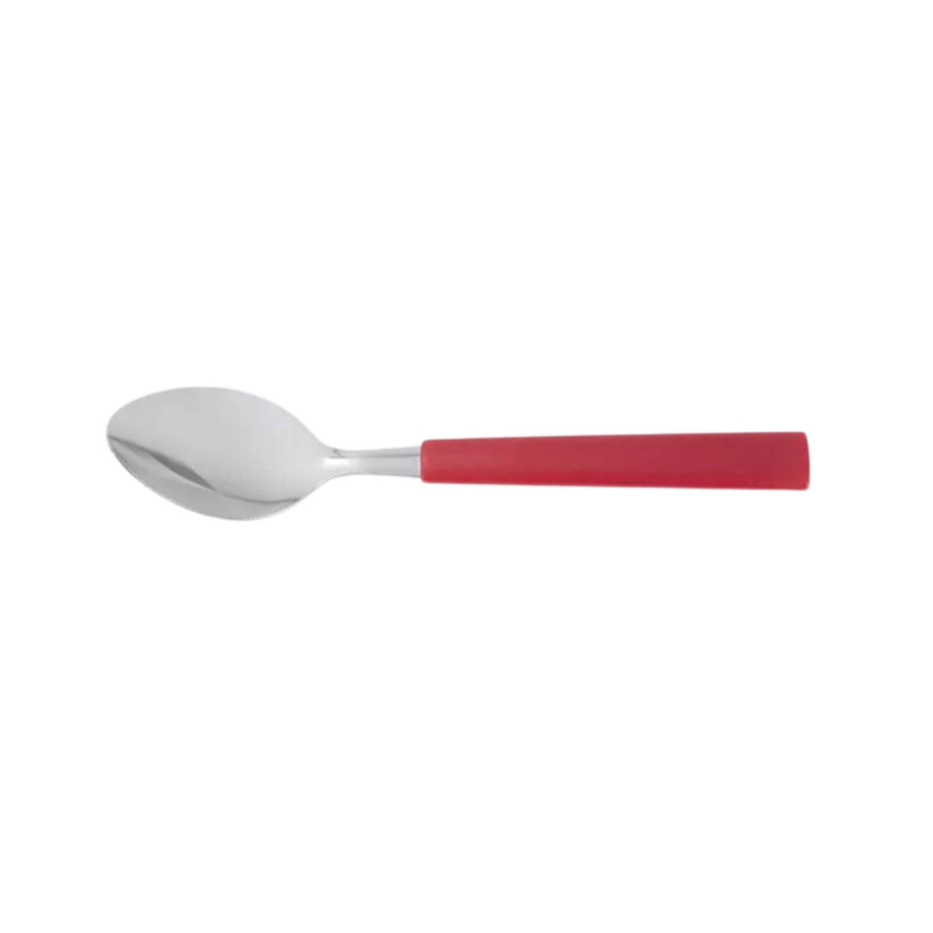 Colher de Mesa Aço Inoxidável Cabo em Polipropileno Vermelho Linha Riviera Brinox - 6028/050