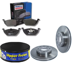 Kit Disco Freio Ventilado + Jogo Pastilha Freio Saveiro G6 2016 a 2024 – HIPPER FREIOS / FRAS-LE