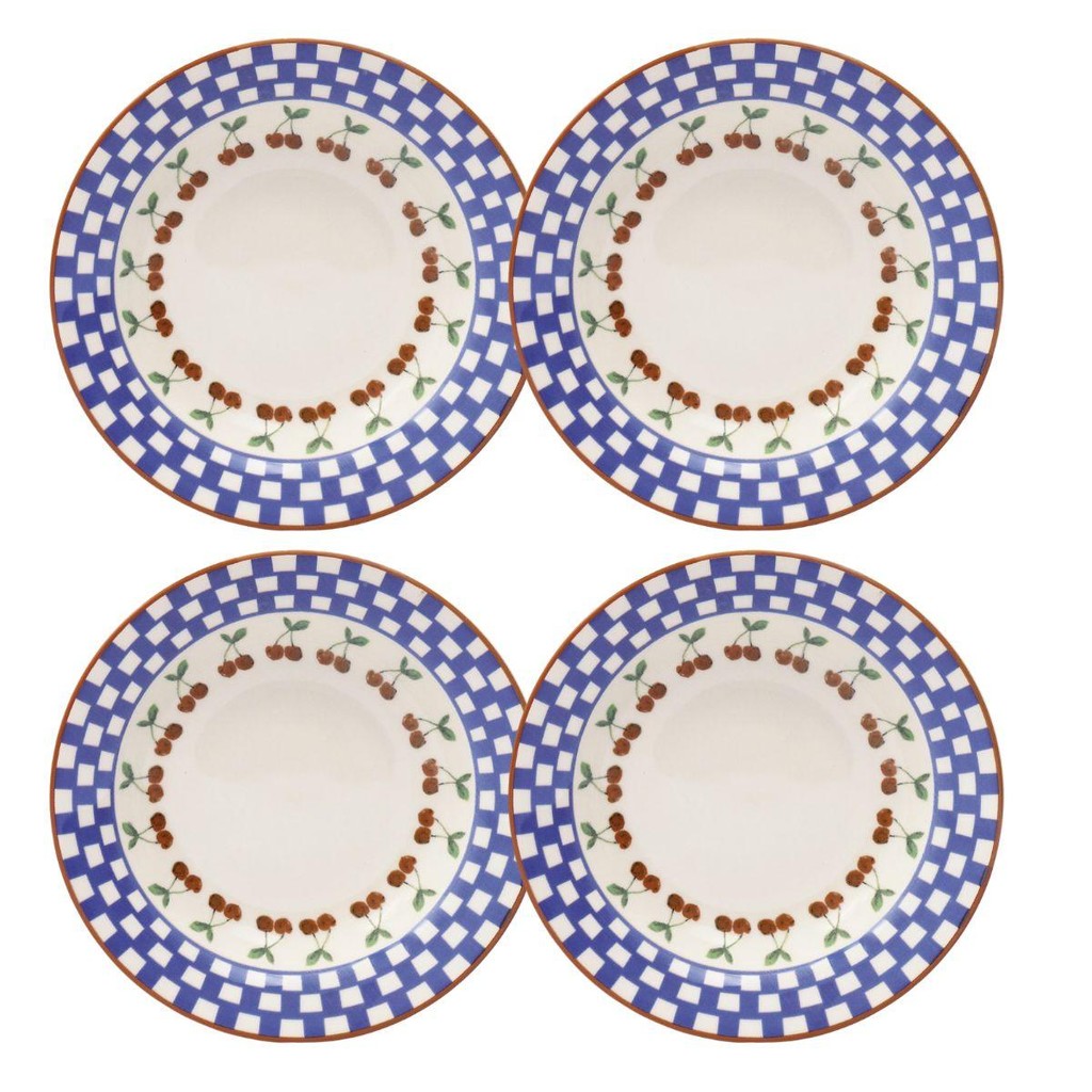 Jogo de 4 Pratos Fundos 21,5 Cm Donna Jardim de Cerejas em Oferta na Shopee