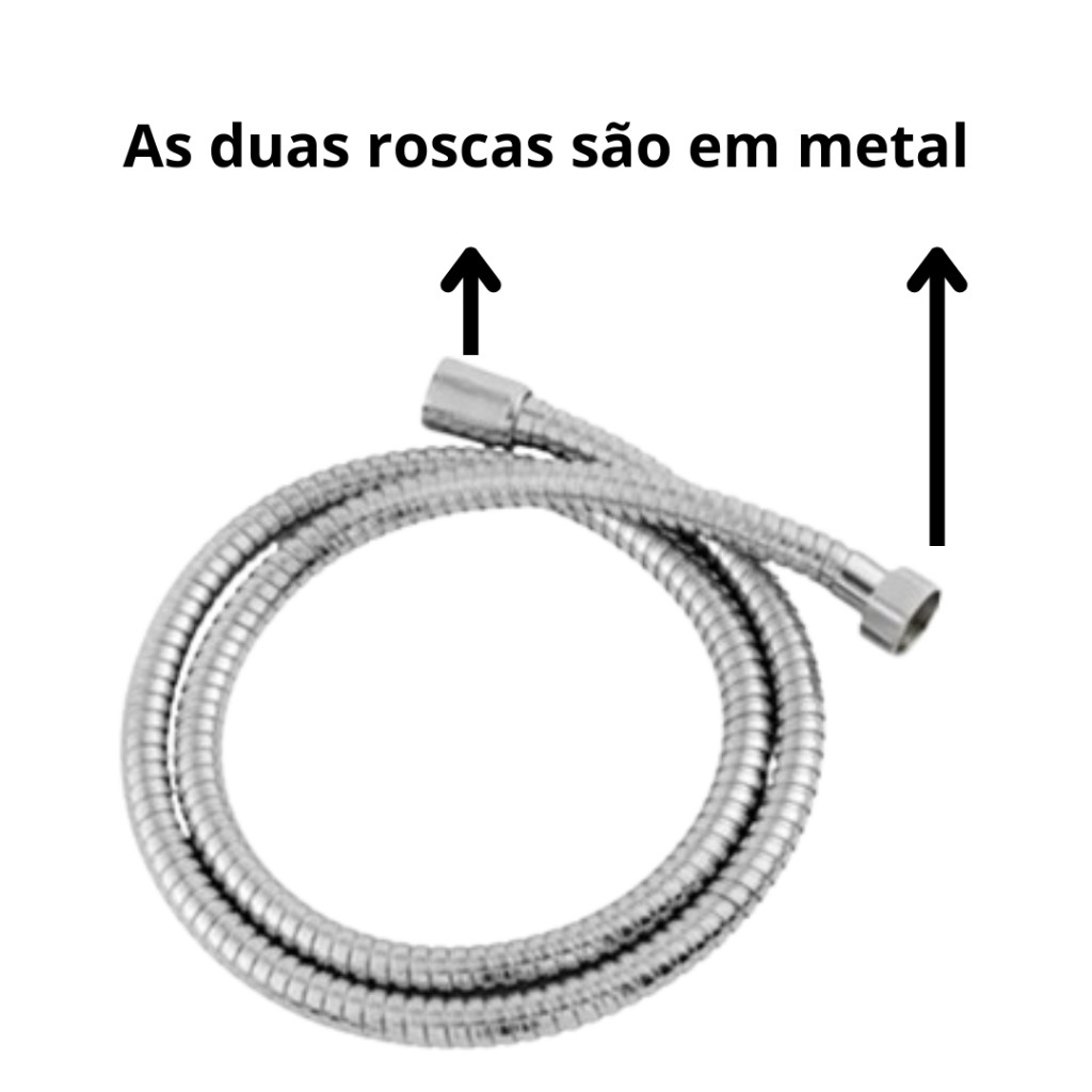 Engate Flexível 1,20 Aço Inox Mangueira Para Ducha Higiênica