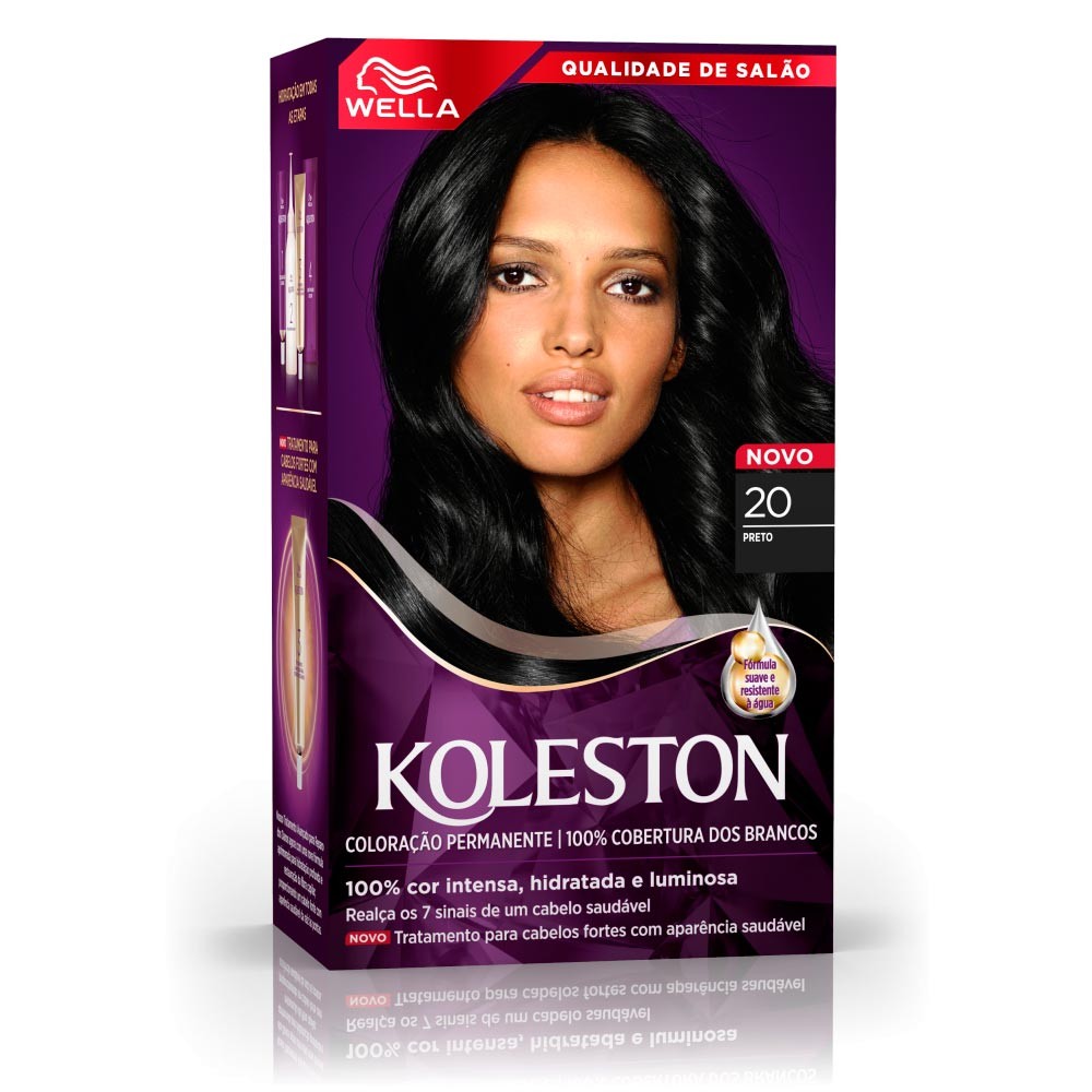 Tinta de Cabelo Koleston Preto 20 - Beauty