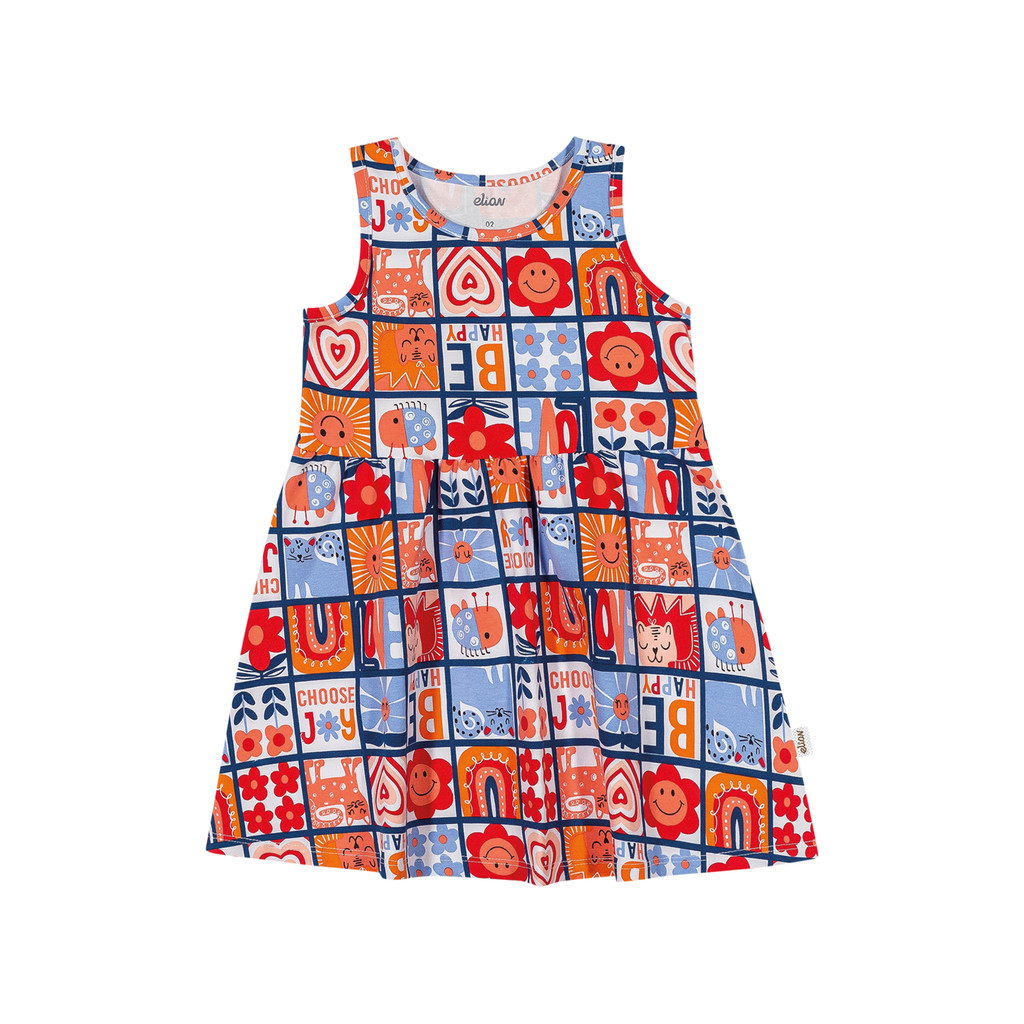 Vestido Infantil Menina Básico Regata Elian Rosa Claro - Baby & Kids Fashion