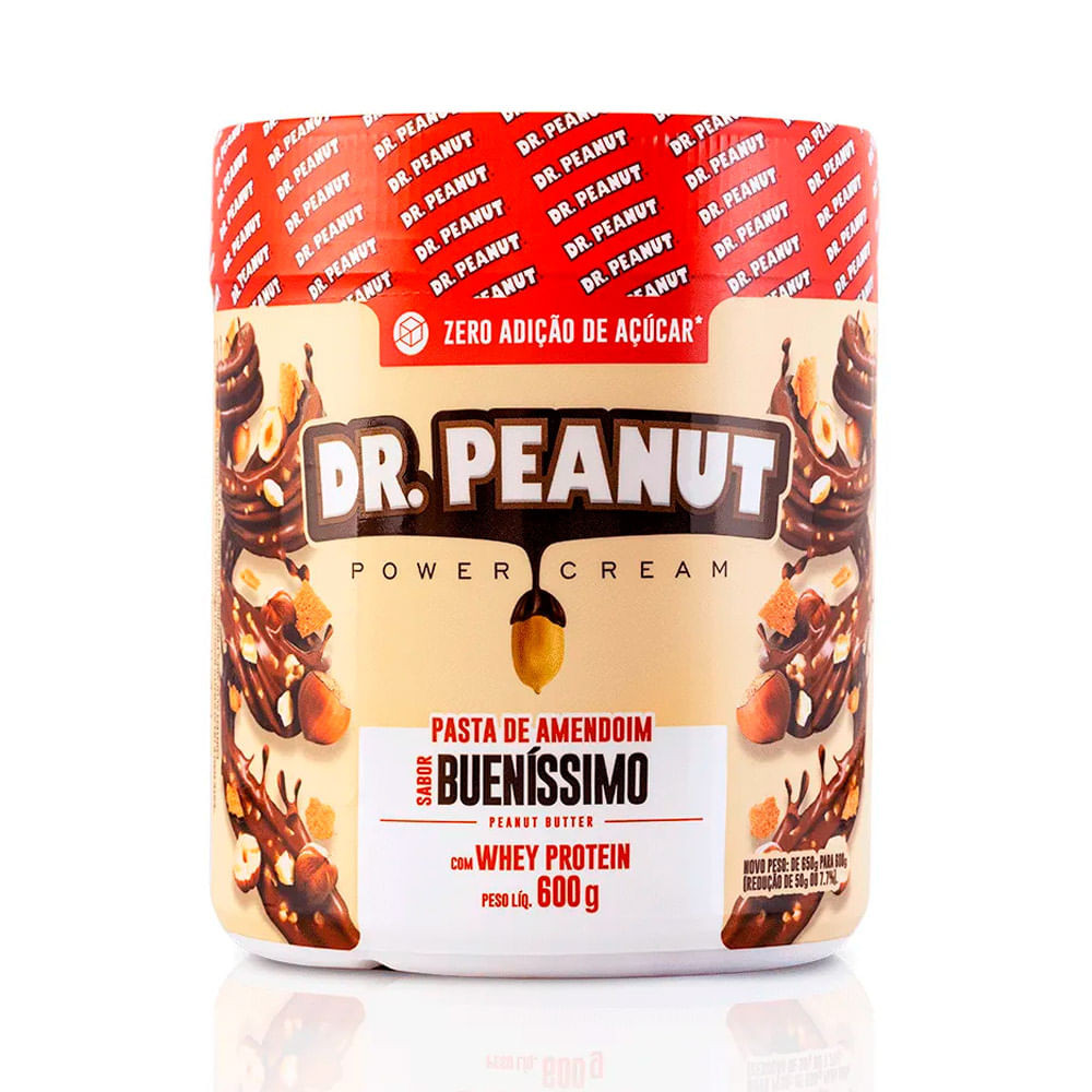 Pasta de amendoim Dr.Peanut Power Cream Bueníssimo com Whey Protein 600g - Food & Beverages