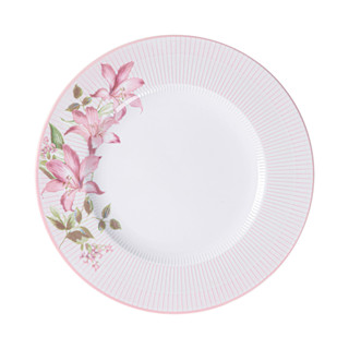 Prato Raso Poème 28cm Porcelana Branca Detalhes Florais Ideal Jantares Mesa Posta Tramontina em Oferta na Shopee