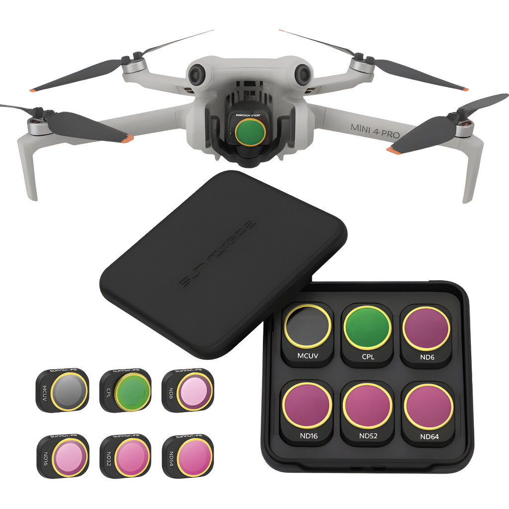 Kit De 6 Filtros Para Drone Dji Mini 4 Pro Profissional Lente Camera