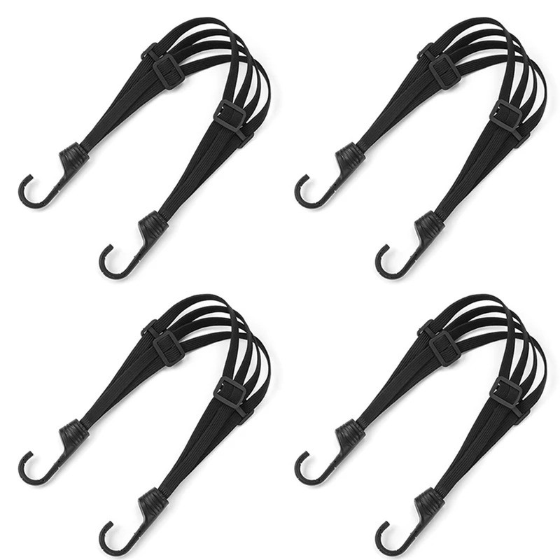 Corda Elástica Para Assento Traseiro De Motocicleta , 4 Peças , 60cm , Gancho Fixação De Capacete , Fixa Universal Bagag