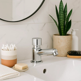 Torneira de Bancada Eco Plus Automática Pequena Higiban em Oferta na Shopee