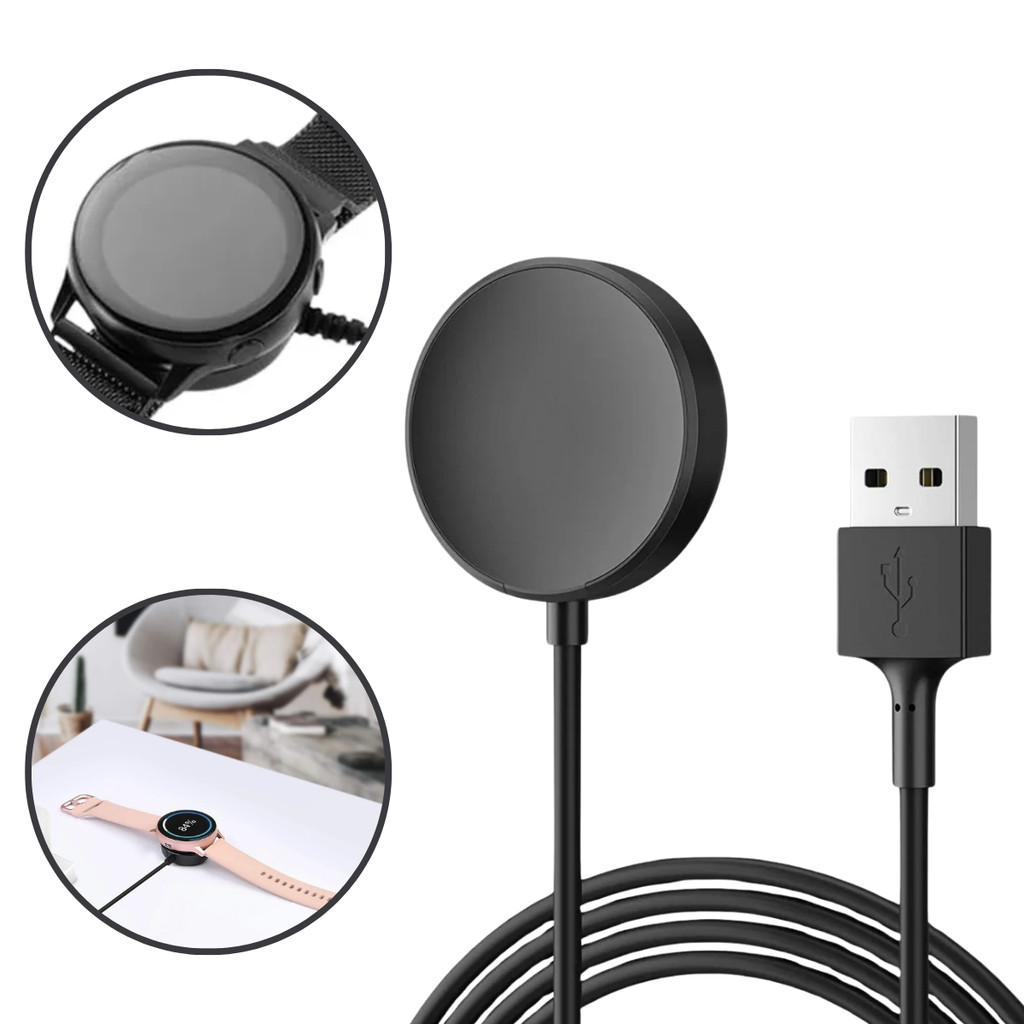 Carregador Rápido Indução Samsung Galaxy Watch 4/5/6 Ultra Smarwatch Magnético Galaxy Active 1 2
