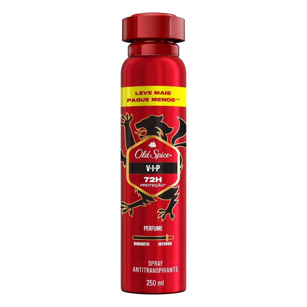 Desodorante Antitranspirante Aerossol Old Spice VIP 250ml em Oferta na Shopee