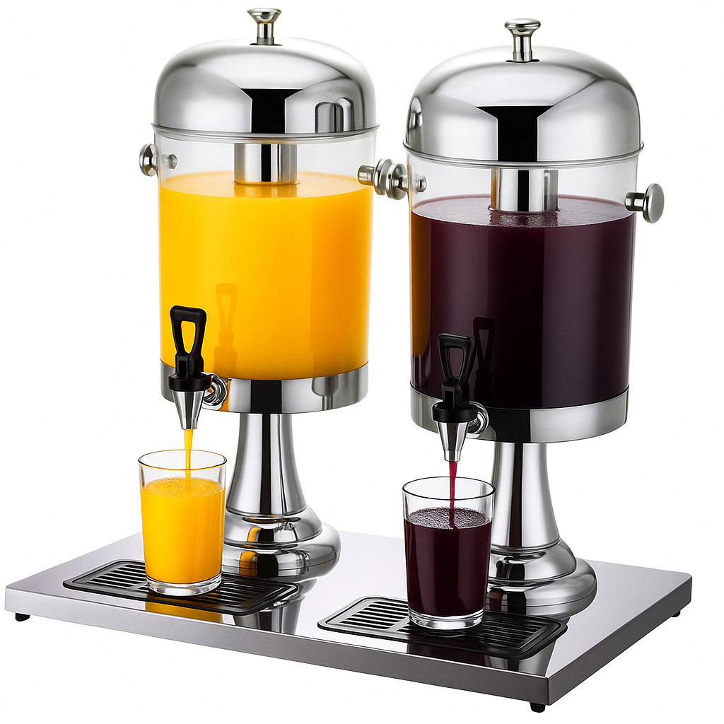 Suqueira Dupla Refresqueira Inox Dispenser Suco Bebida Hotel