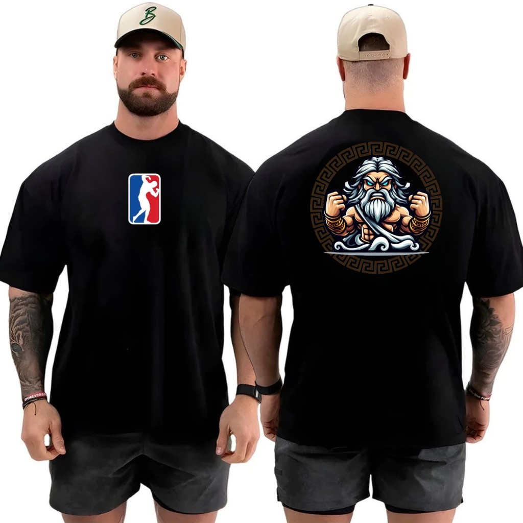 Camiseta masculina Oversized  para Academia Musculação camisa premium over  Zeus academia Streetwear 100% Algodão