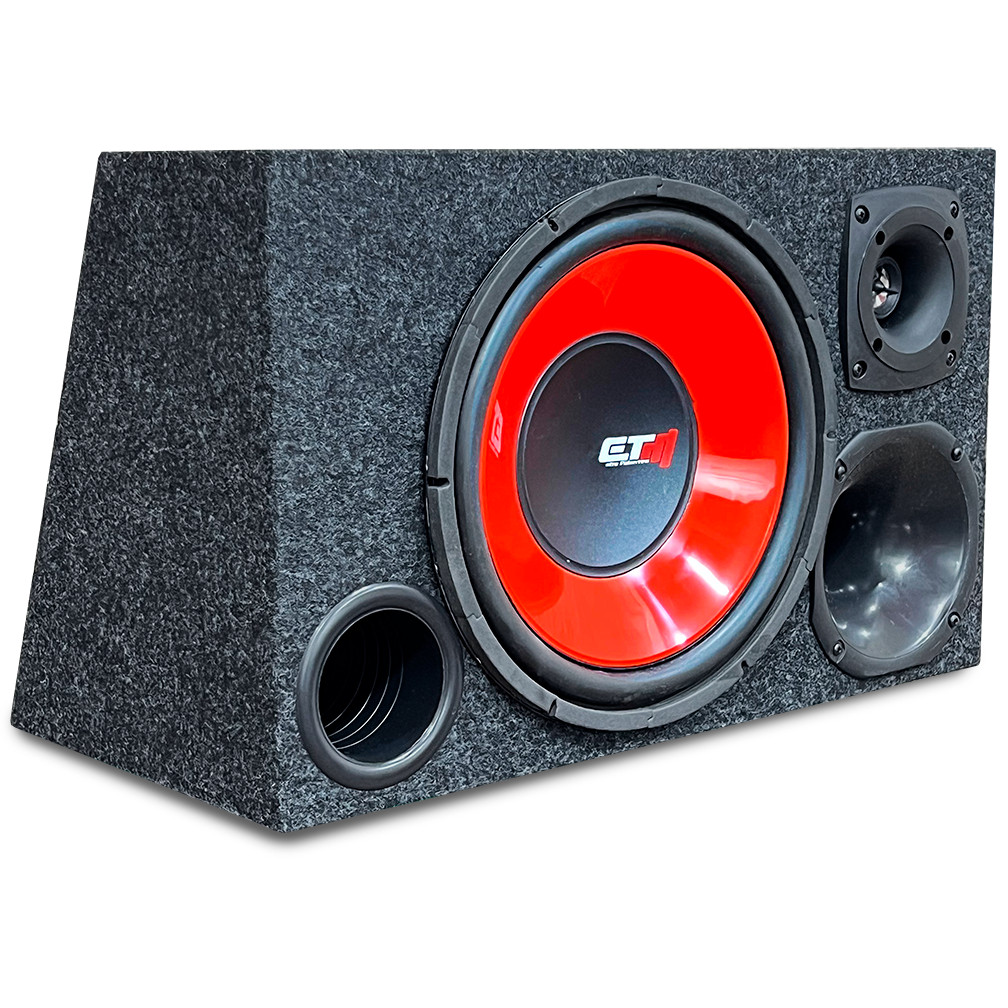 Caixa Trio ETM 375W RMS Subwoofer 12" Completa em Oferta na Shopee