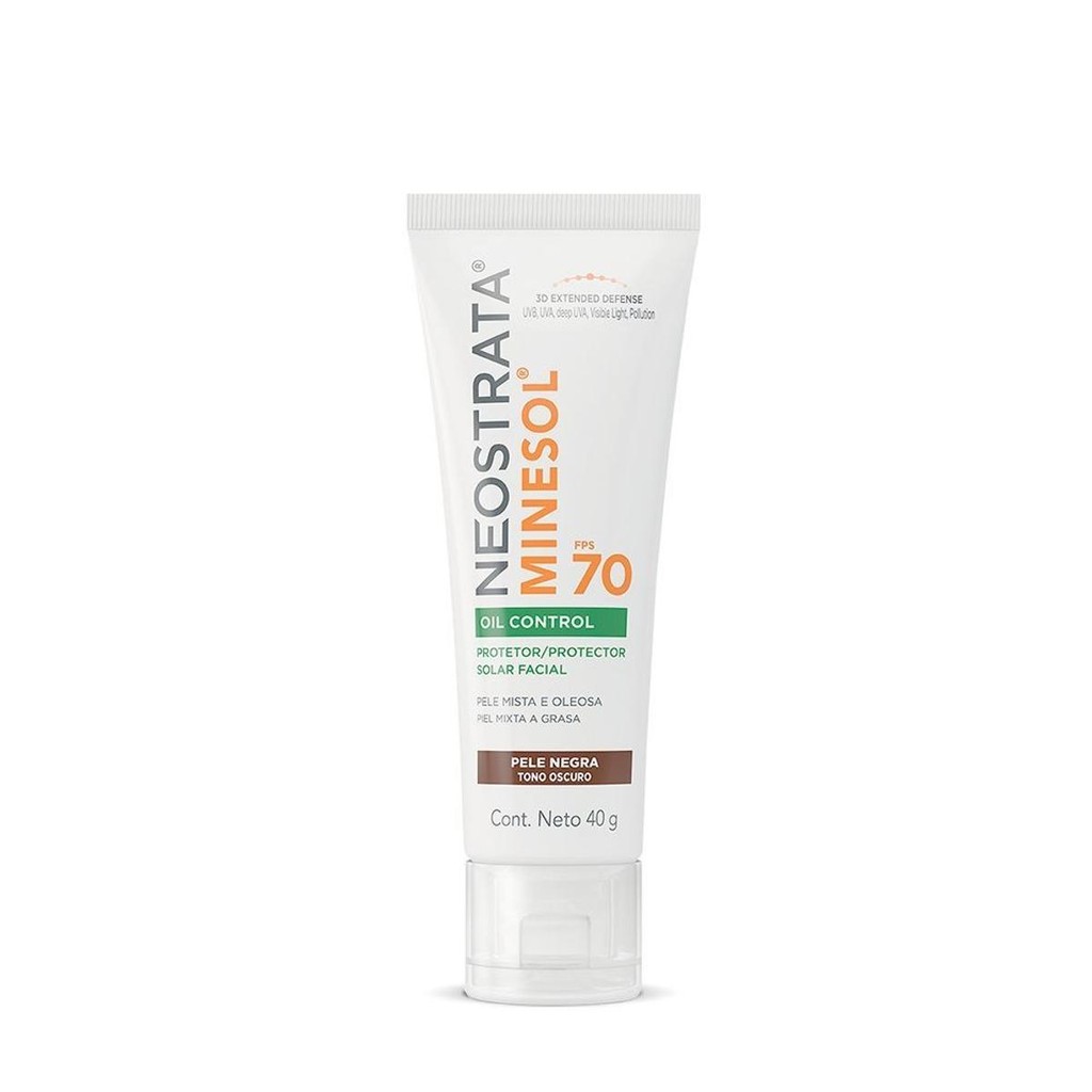 Protetor Solar Facial Neostrata Minesol Oil Control Escuro FPS70 40g em Oferta na Shopee