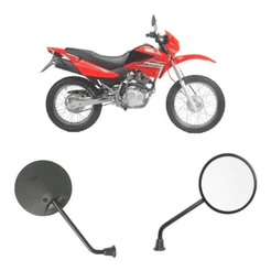 Par de Retrovisor Gvs 1190 Honda Nxr Bros 125 De 2003 Até 2008