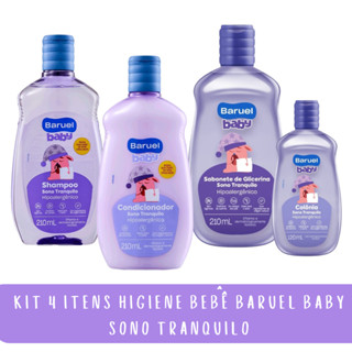 Kit Higiene Bebê 4 itens baruel baby Sono tranquilo em Oferta na Shopee