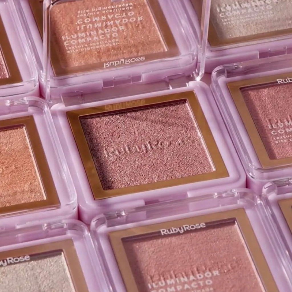 Iluminador Cremoso Compacto Ruby Rose - Brilhante / Glow / Branco / Dourado em Oferta na Shopee