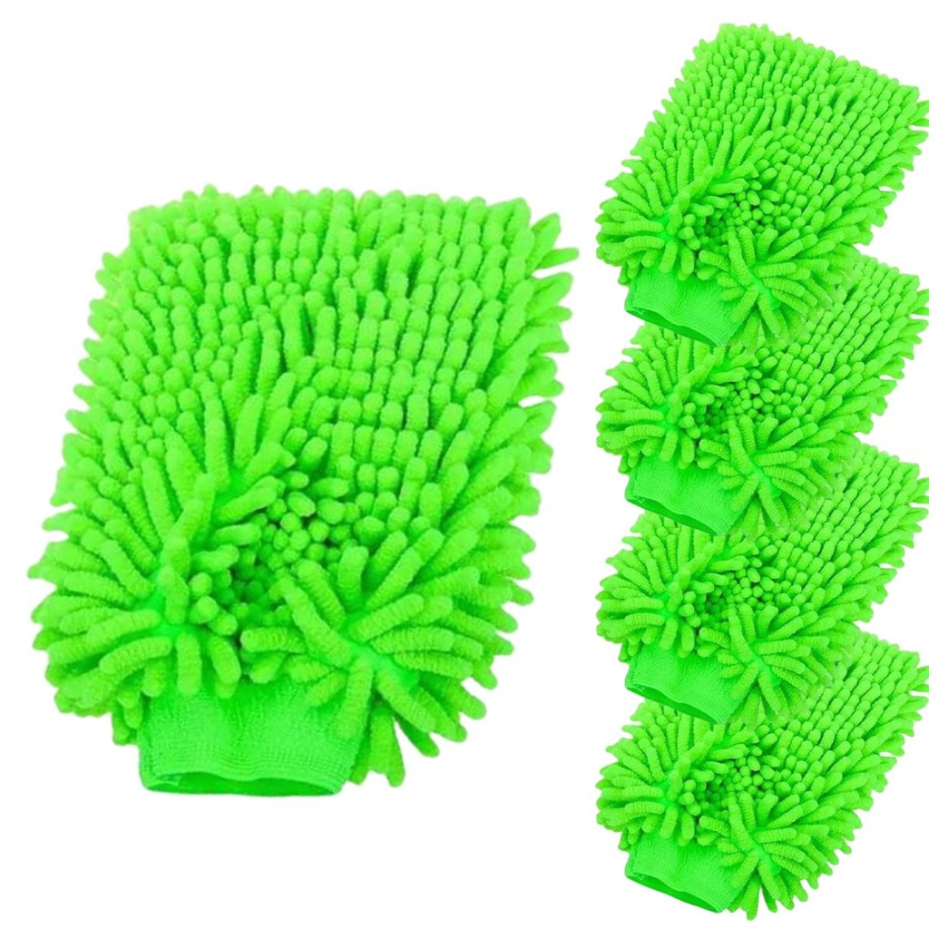 KIT 5 LUVA MICROFIBRA LAVAGEM AUTOMOTIVA MULTIUSO LIMPEZA em Oferta na Shopee