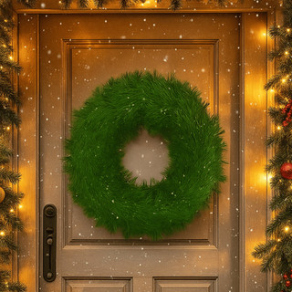 Enfeite Natalino Guirlanda Natalina Verde 38/45cm - Wincy Natal / Casa /  Decoração Festa / Porta